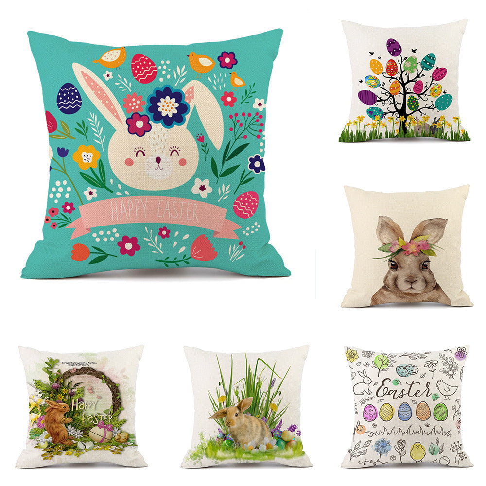 Easter Linen Cushion Case