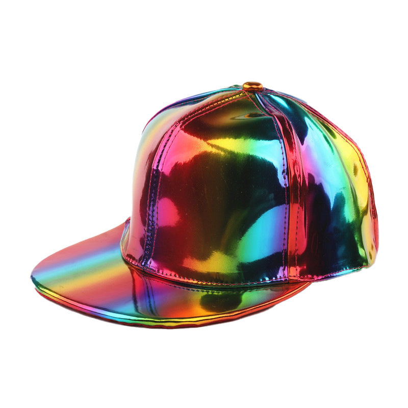 Laser Flat Brim Reflective Street Hip Hop Hat