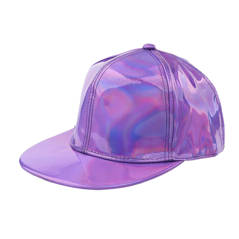 Laser Flat Brim Reflective Street Hip Hop Hat