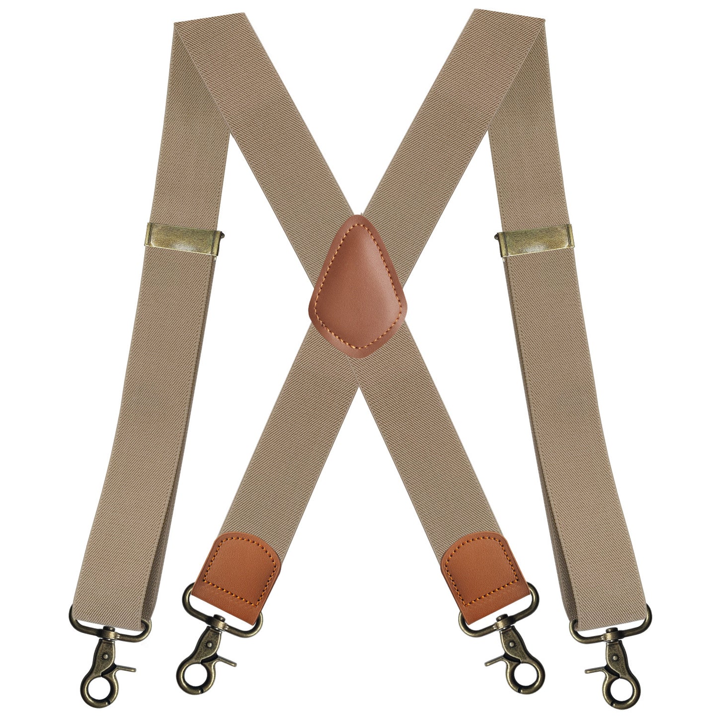 X-type Suspenders Bronze Hook Buckle