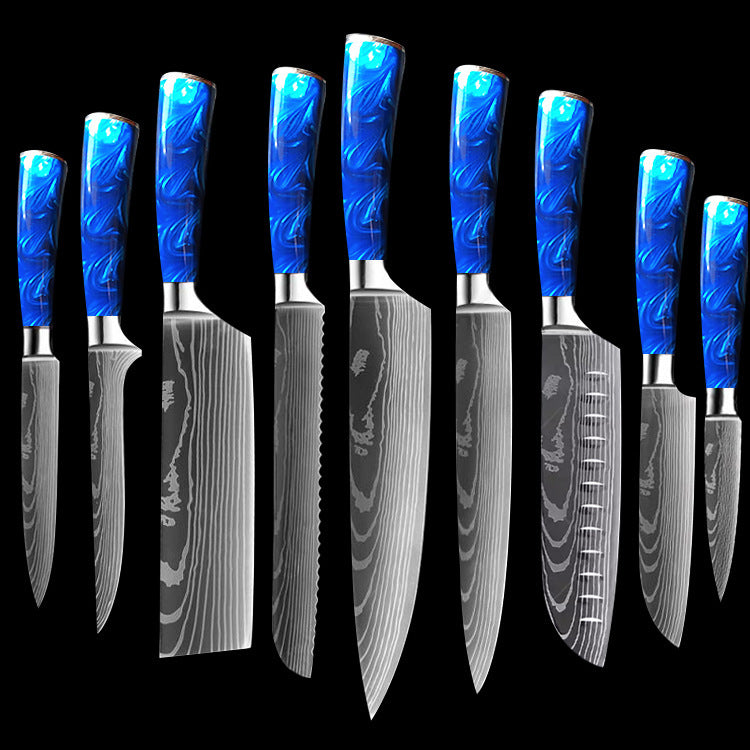 Chef's Blue Resin Handle Knife