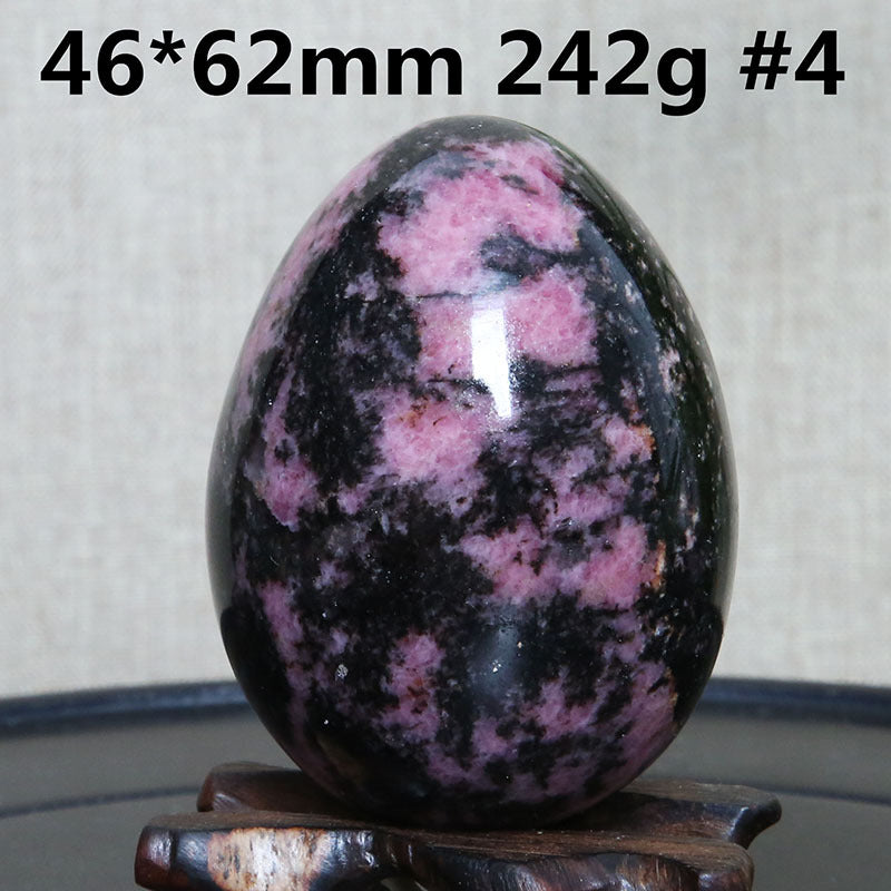 Natural Crystal Plum Tourmaline Stone Egg