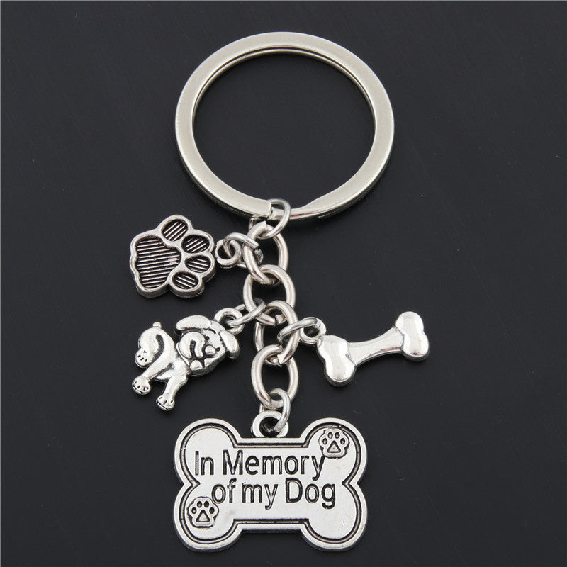 Pet Dog Heart Keychain