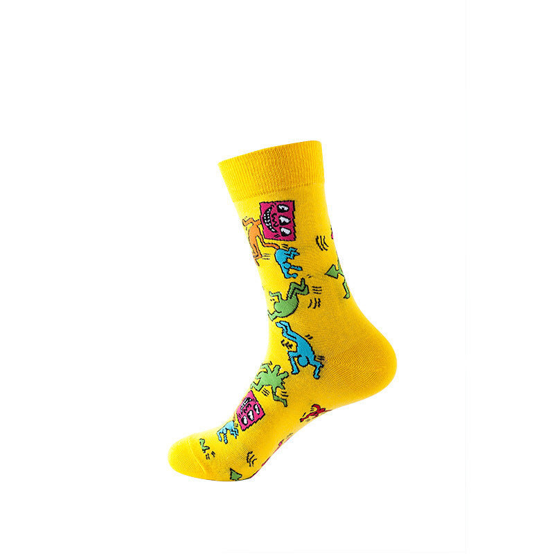 Mid Calf Fashion Trendy Socks