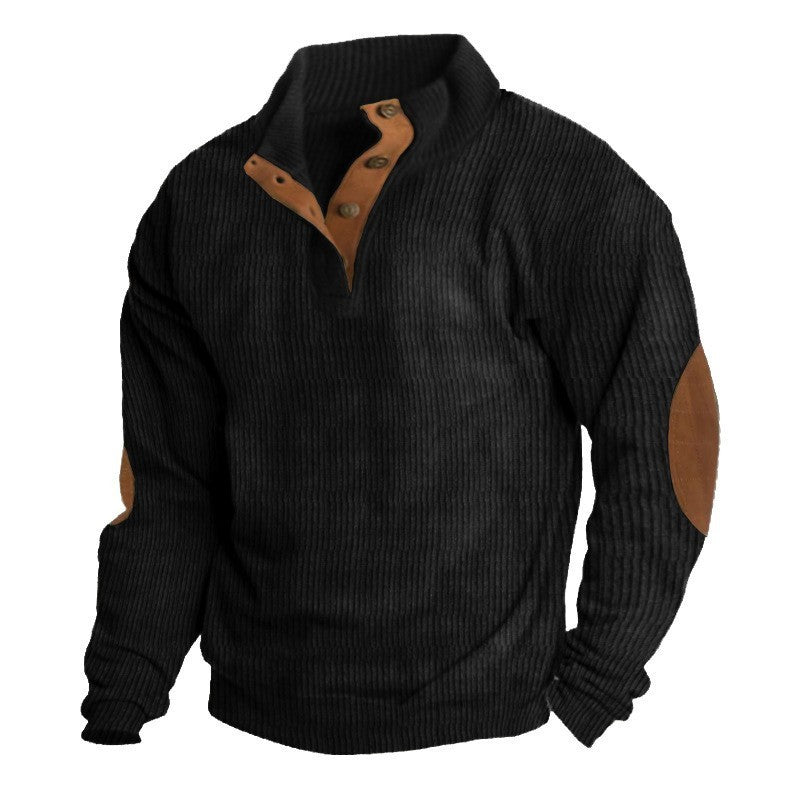 Men's Printed Stand Collar Sweatshirt