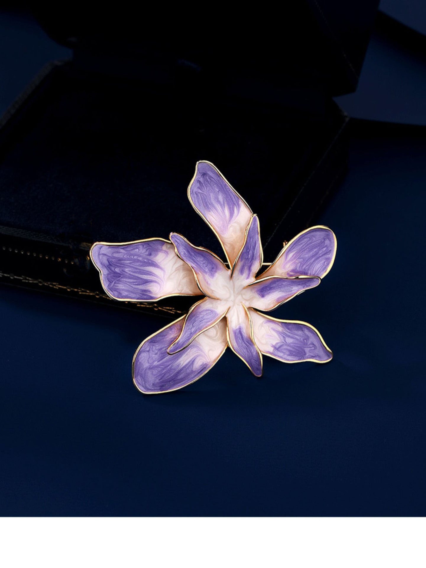 Elegant Purple Flower Brooch