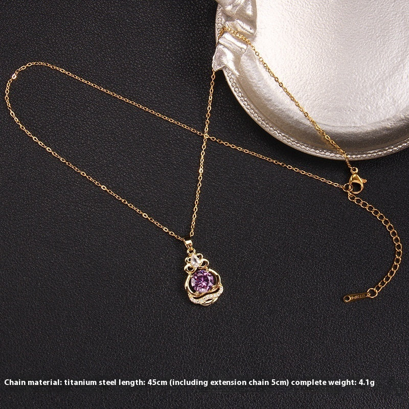 Purple Zircon Necklace