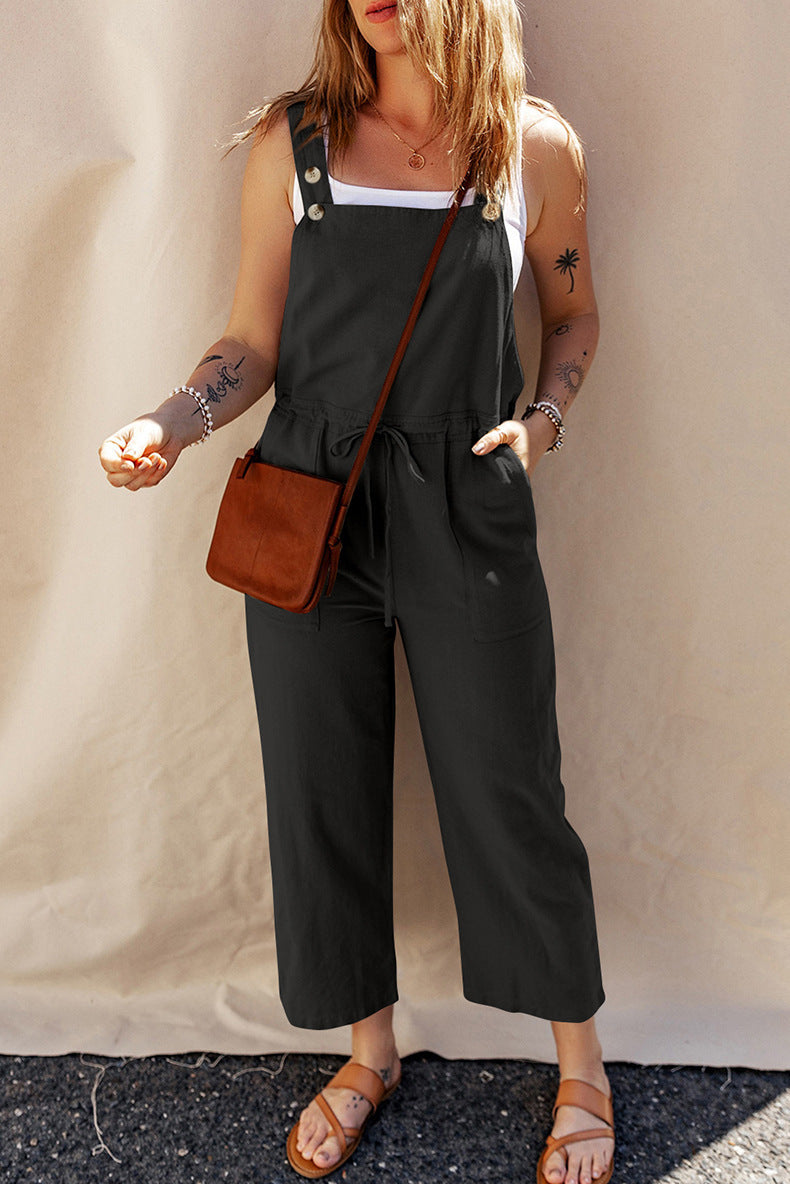 Solid Color Camisole Jumpsuit