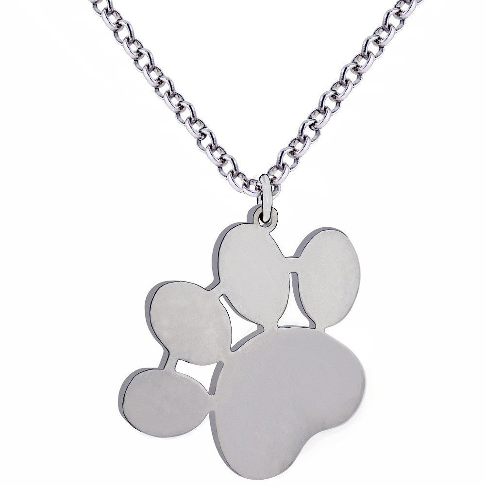 Stainless Steel Pet Paw Necklace