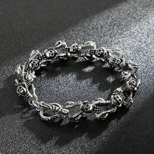 Stainless Steel Skulleton Bracelet