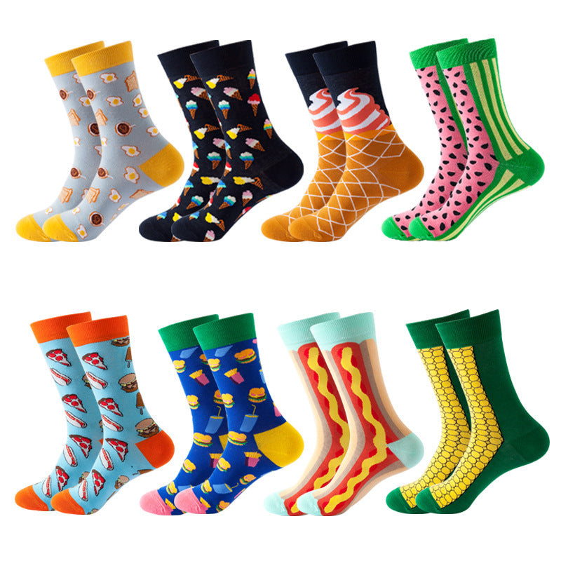 Mid Calf Fashion Trendy Socks