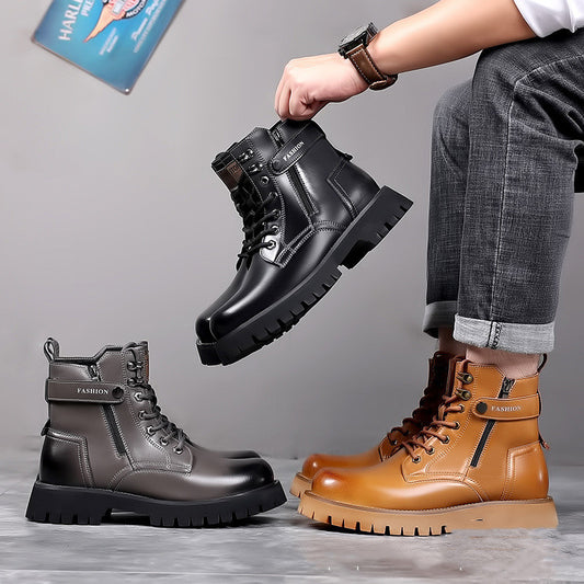 Men's Fashion Thick-soled High-top Boots