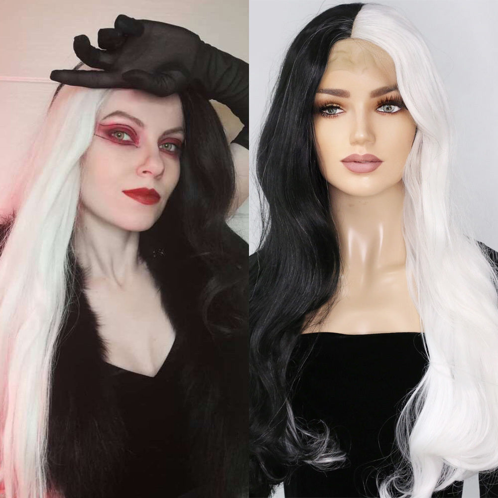 Two-tone Long Wavy Hair Lace Wig