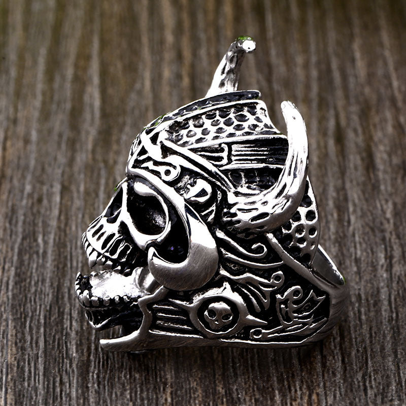 Stainless Steel Skull Warrior Ring