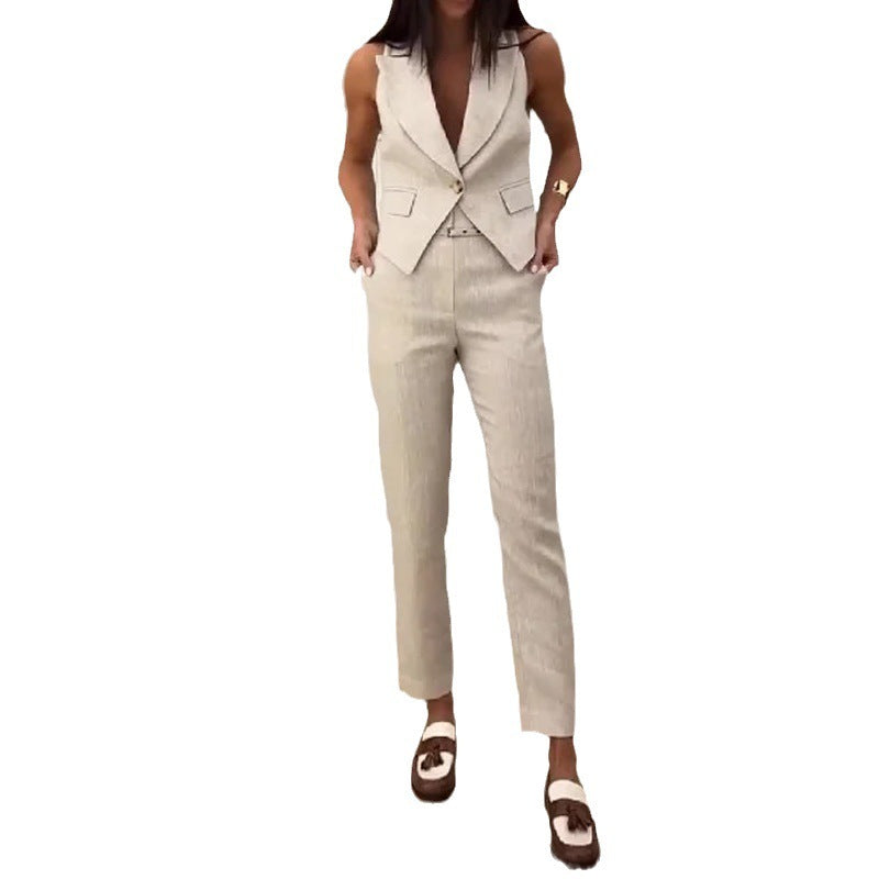 Fashion Minimalist Vest Suit