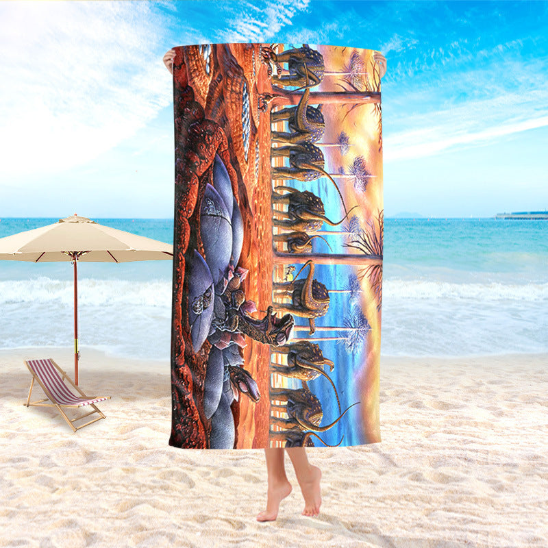 Double Sided Fleece Quick Dry Microfiber Beach Towel