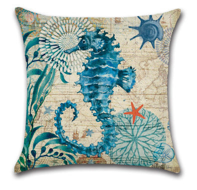 Sea Life Linen Pillowcase