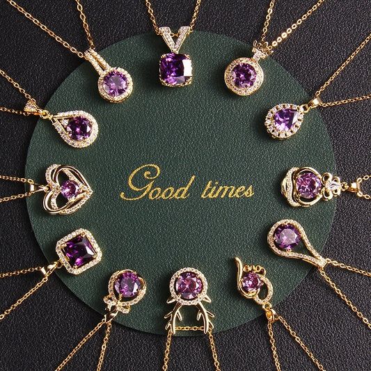 Purple Zircon Necklace