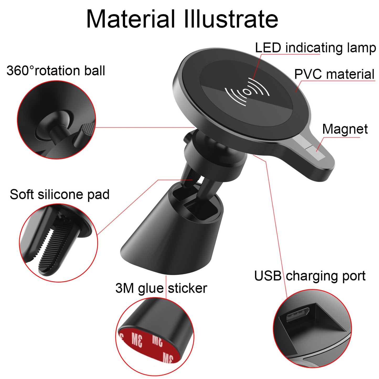 Wireless Charging Mobile Phone Holder