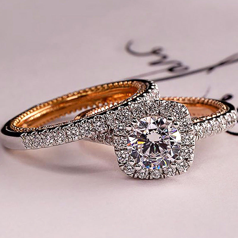 Exquisite Luxury Zircon Couple Rings