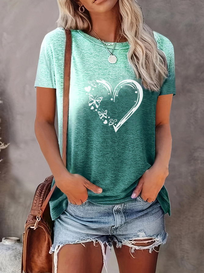 Love Gradient Printed T-shirt