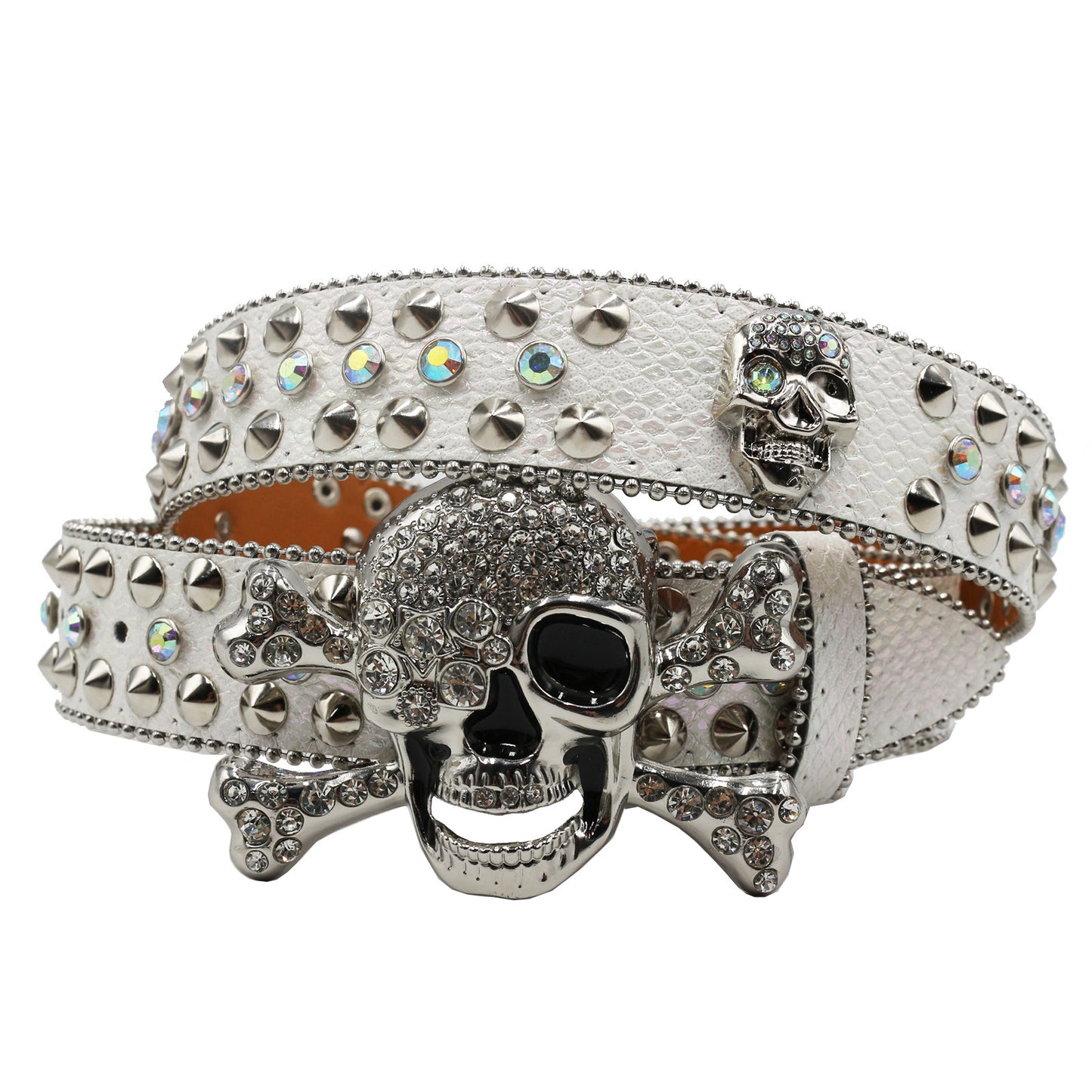 Rhinestone Skull Belt