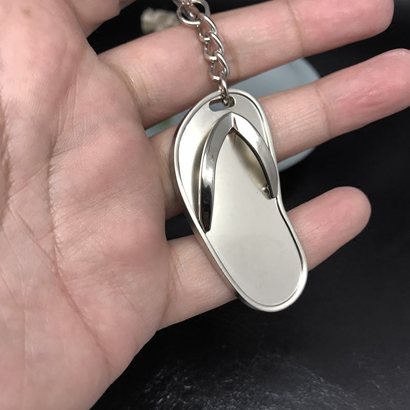 Metal Flip Flop Keychain