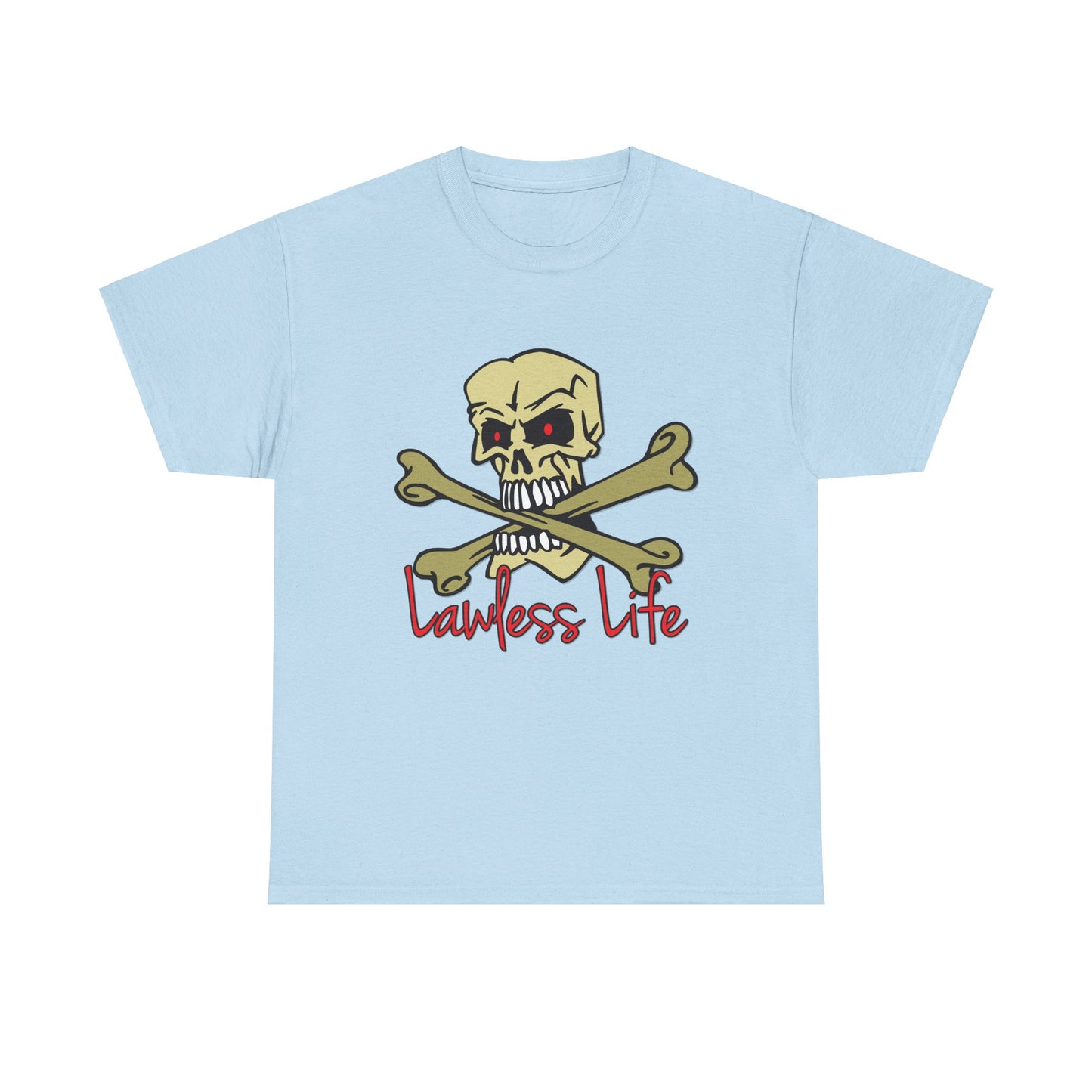 Lawless Life Skull & Bones. Heavy Cotton T-Shirt