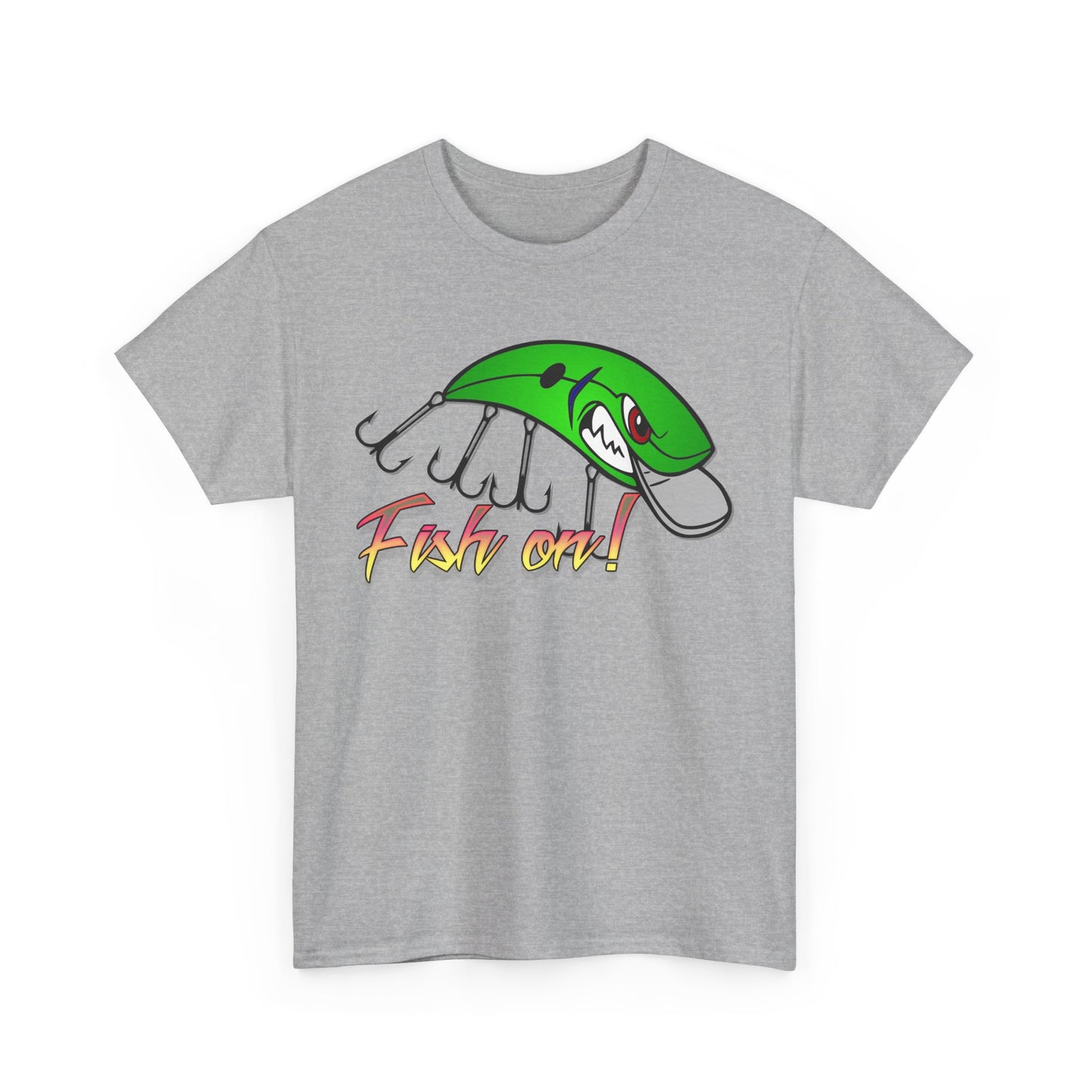 Fish on Lure, Heavy Cotton T-Shirt