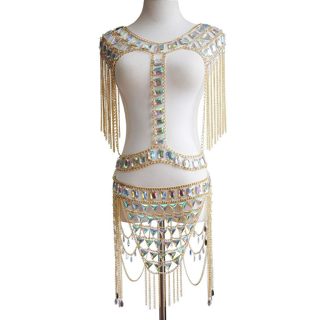 Exotic Dancer Body Chain Outfit