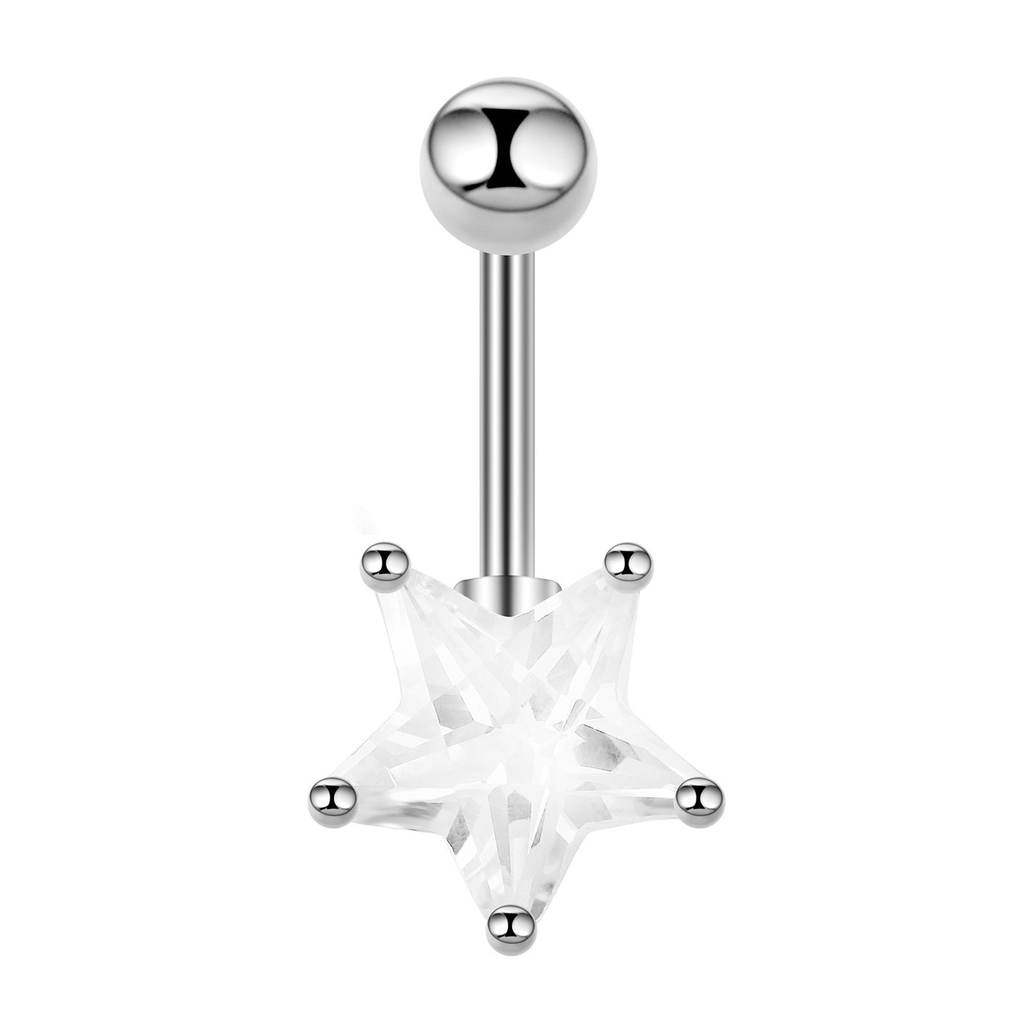 Stainless Steel Zircon Navel Jewelry