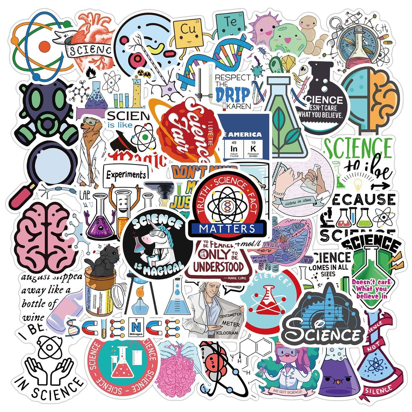 50 Laboratory Chemistry Stickers