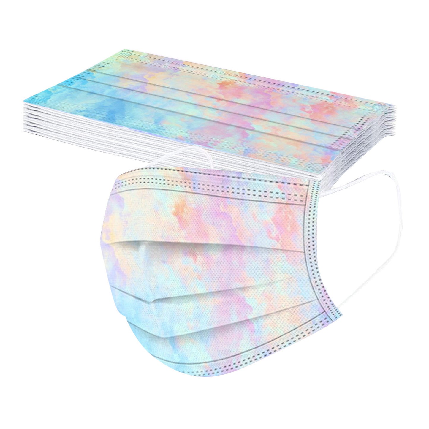 Disposable Childrens Tie Dye Mixed Color Mask