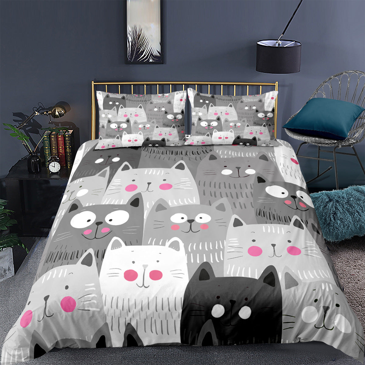 Kitty Series Quilt Cover And Pillowcase