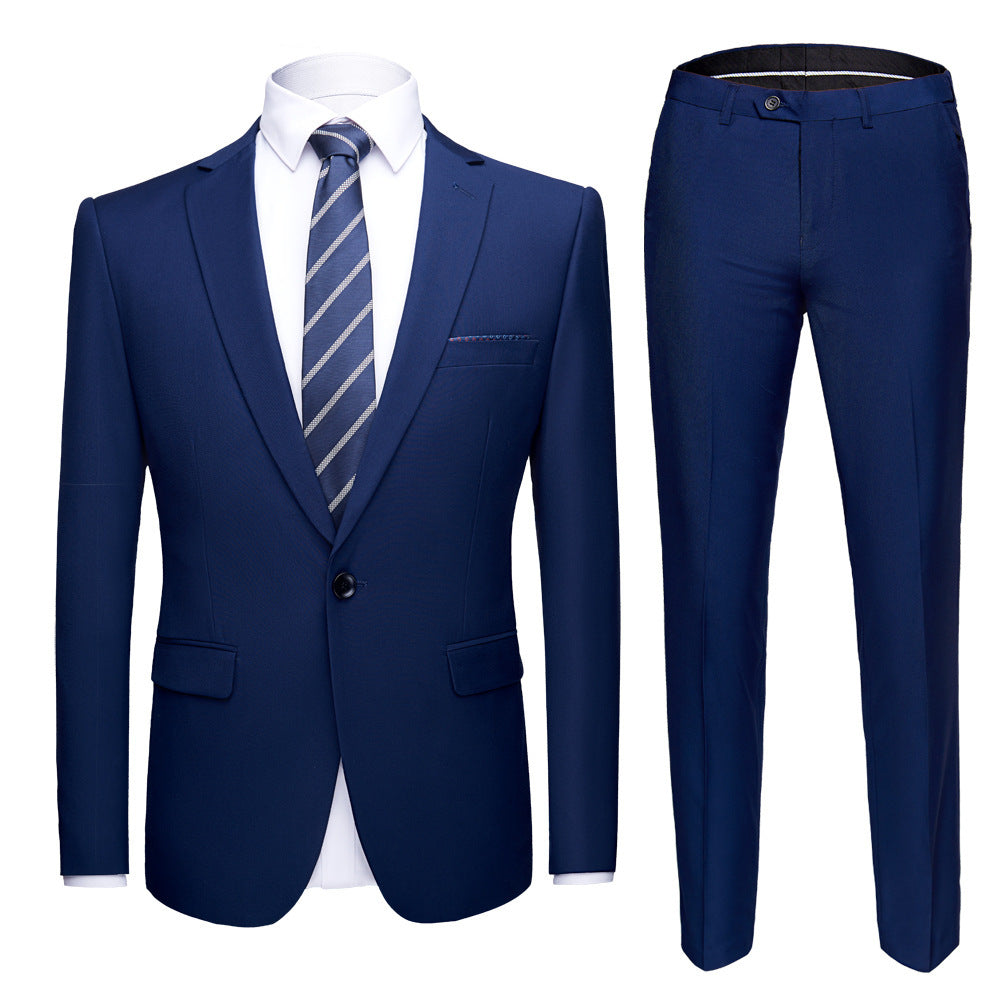 Solid Color 2-piece Suit