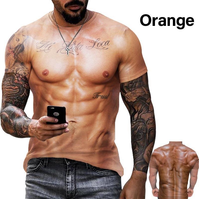 Muscular Man 3D Digital Print T-shirt