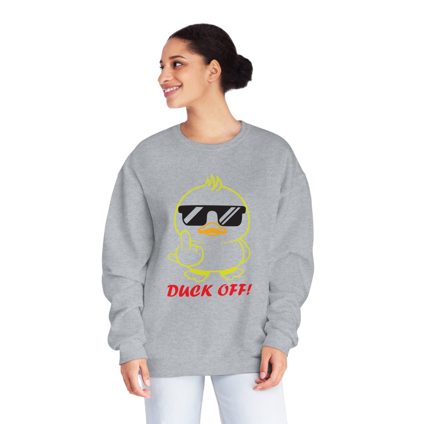 Duck Off, Unisex NuBlend® Crewneck Sweatshirt