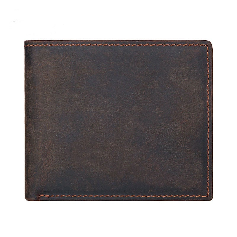 Men's Top Layer Crazy Horse Skin Multifunction Wallet