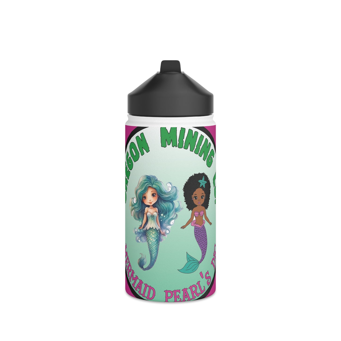 Oregon Mining Co. Mermaid Pearl's Dig. Stainless Steel Water Bottle