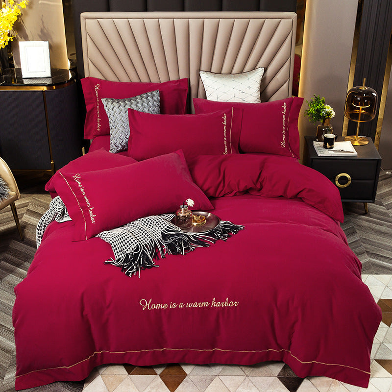 Brushed bedding set