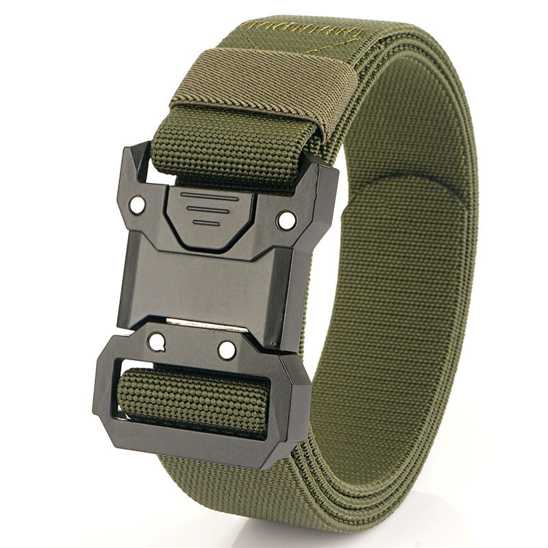 Tactical Quick Release Buckle Braided Elastic Belt