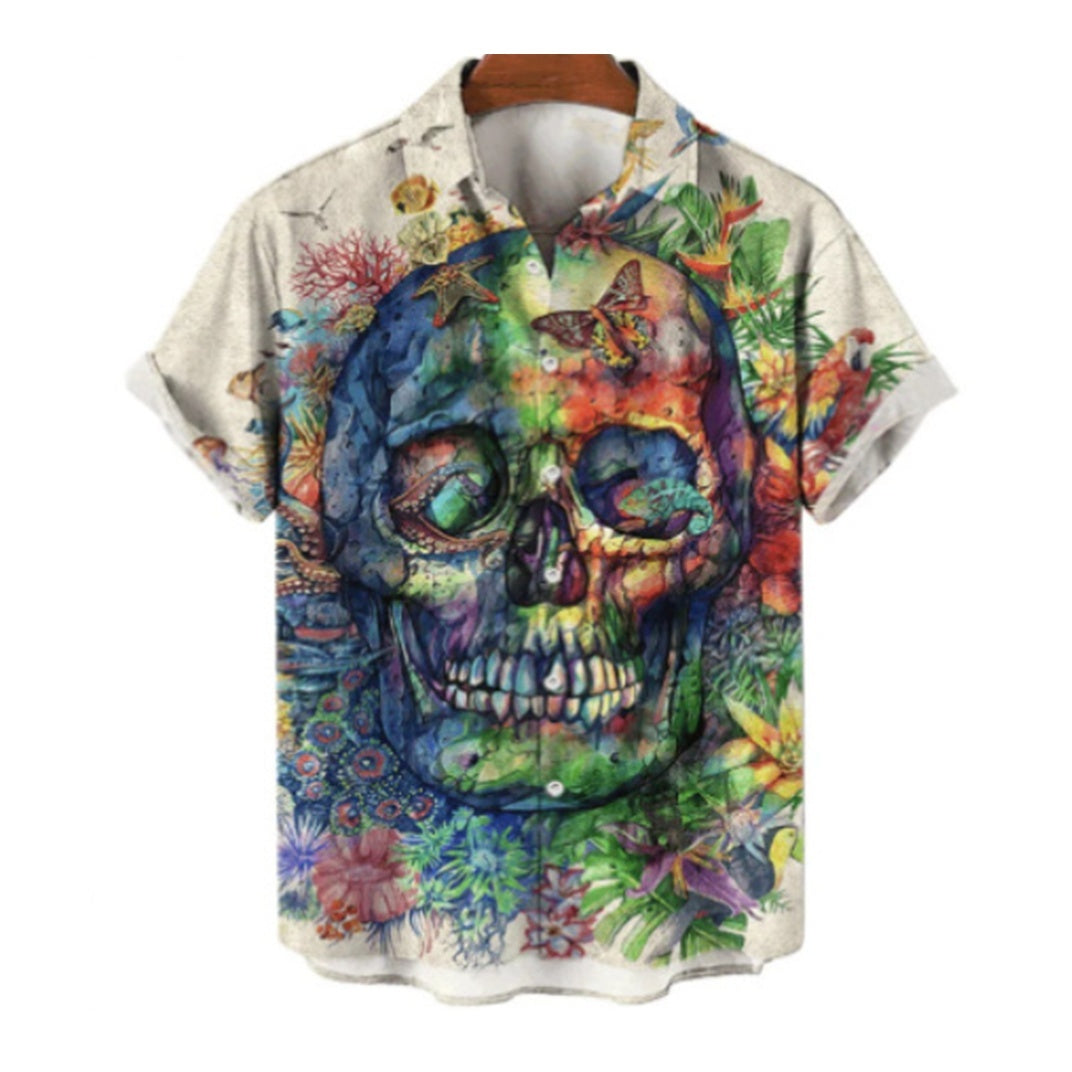 Retro Skull Leisure Shirt