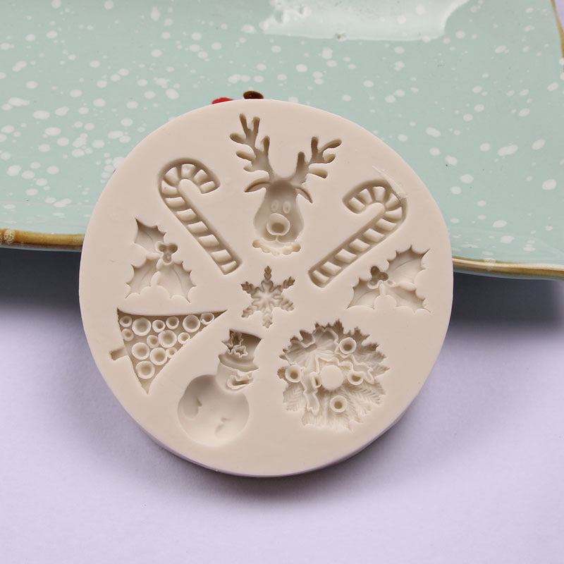 Christmas Decoration Fondant Cake Silicone Mold