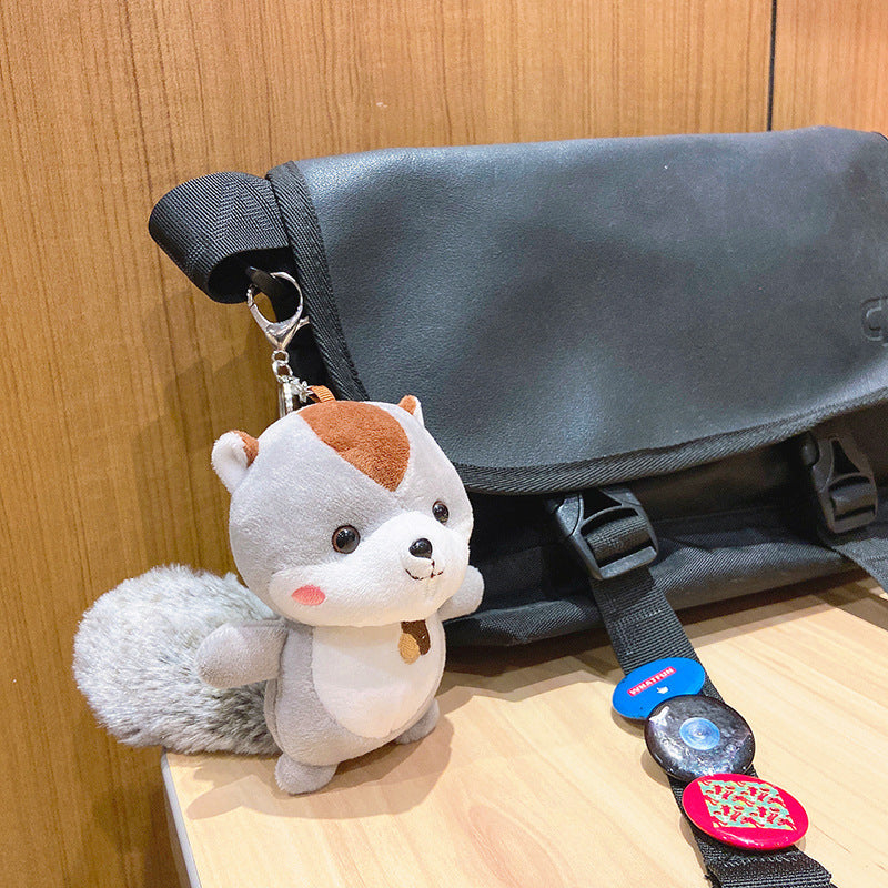 Plush Squirrel Keychain