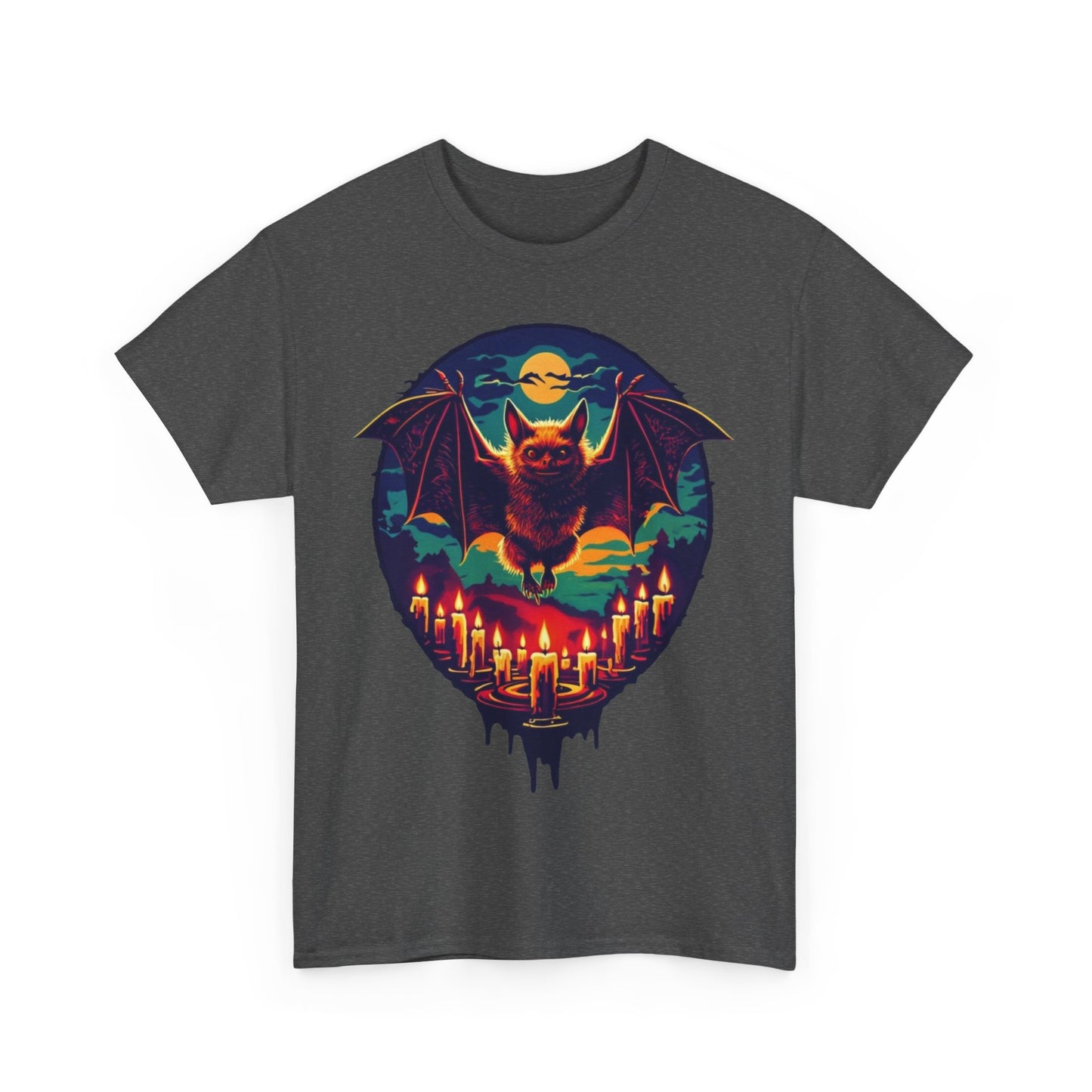 Spooky Bat. Heavy Cotton T-Shirt