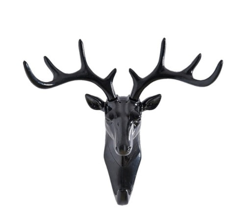 Vintage Deer Head Antlers Wall Hanging