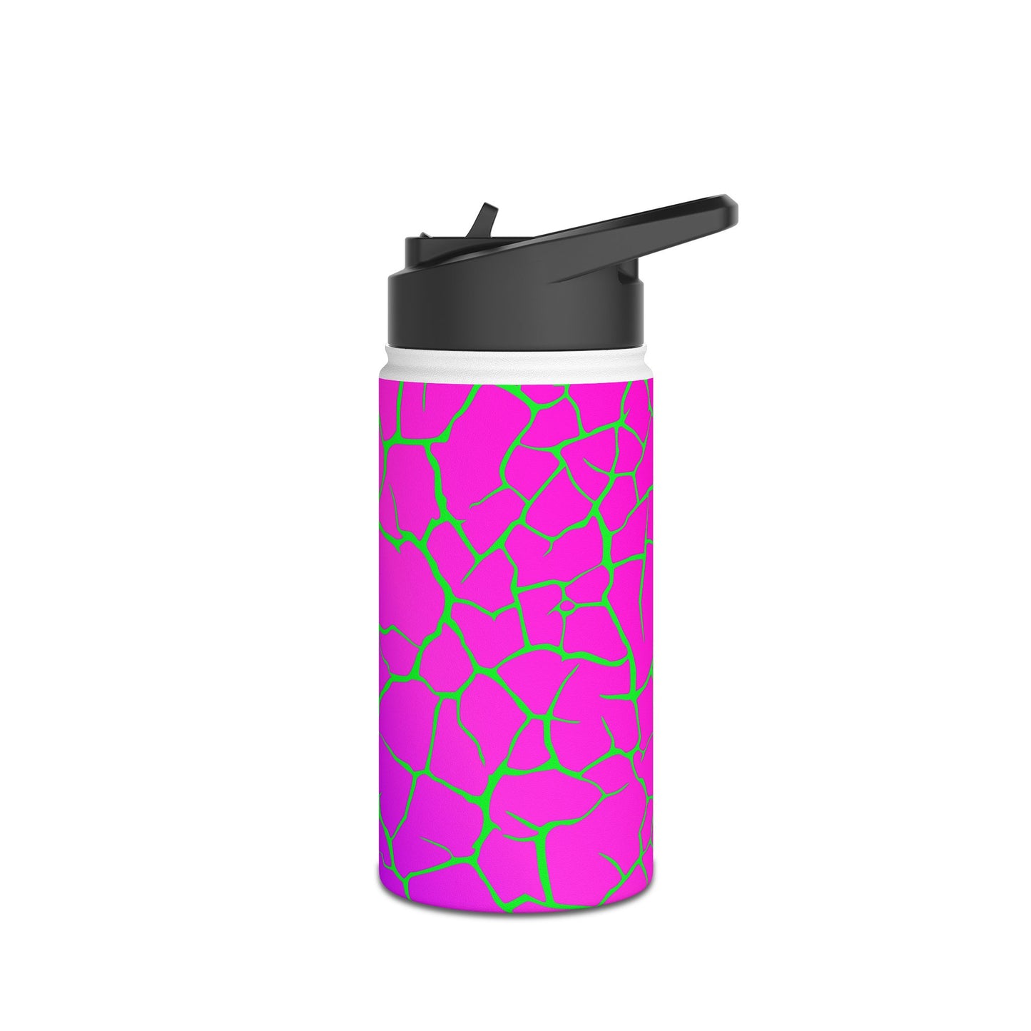 Pink Crackle. Stainless Steel Water Bottle