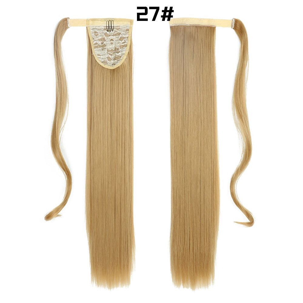 Long Straight Hair Velcro Ponytail