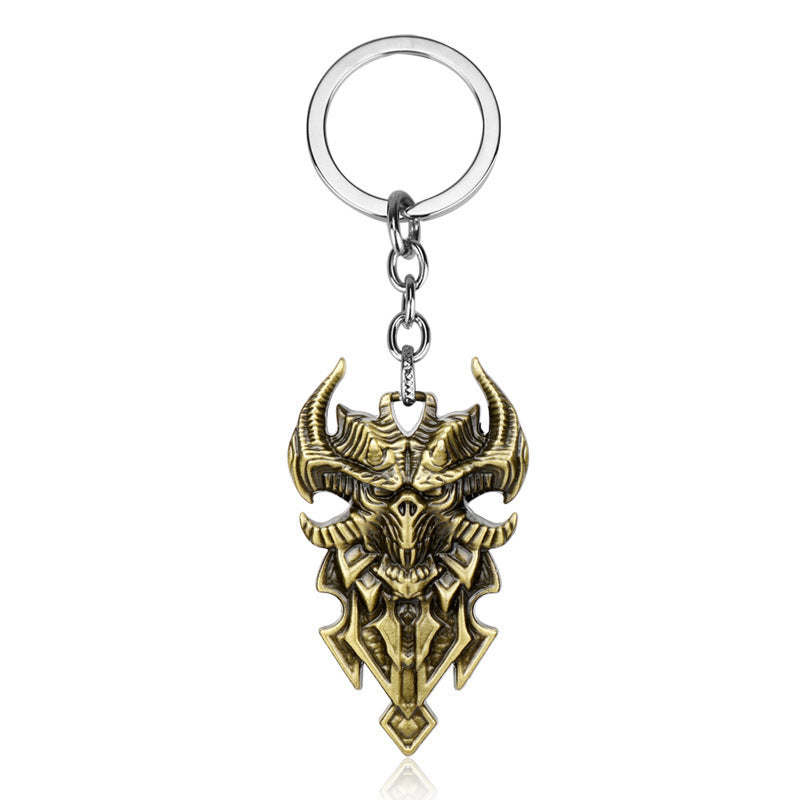 Sheep's Head Shield Keychain