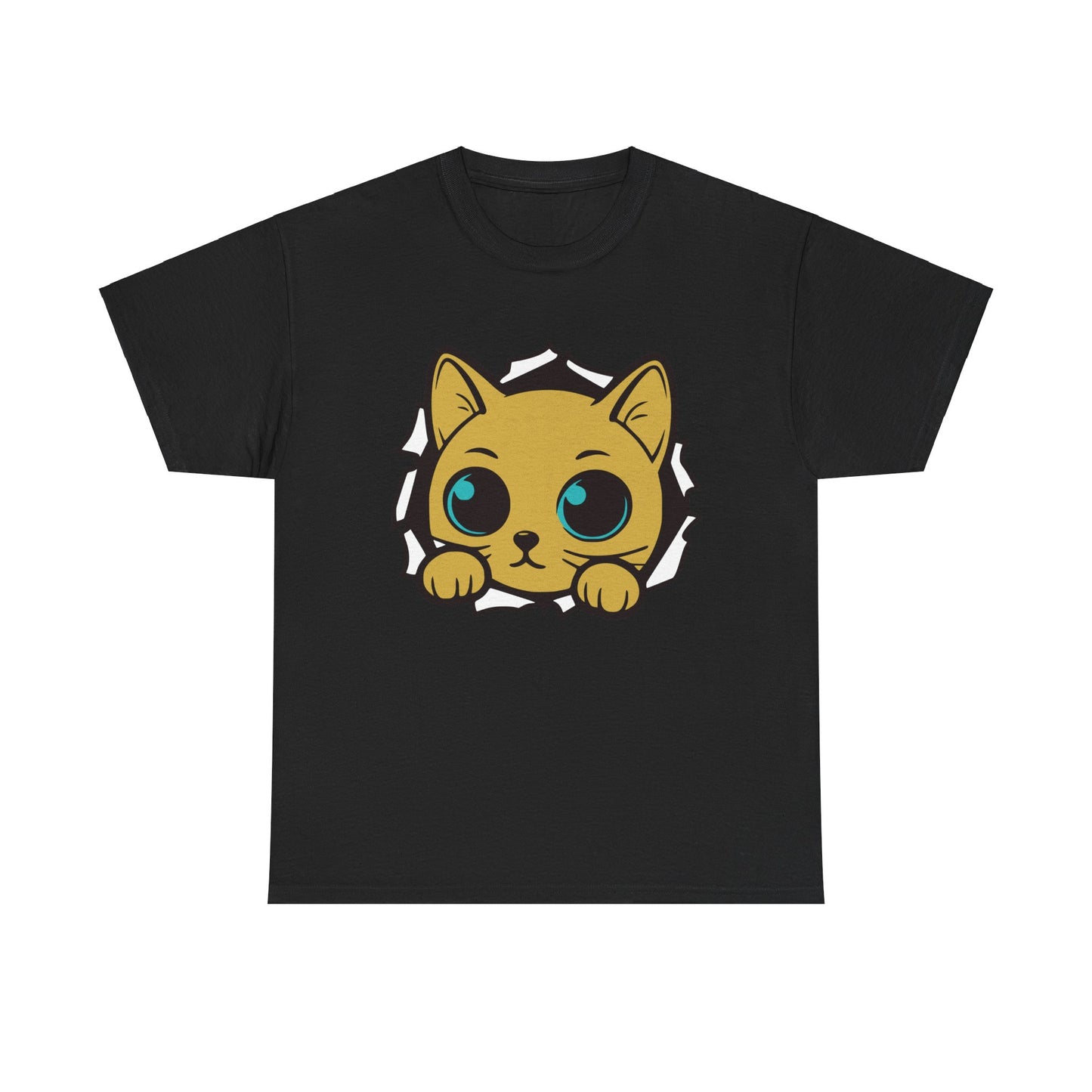 Breaking out Cat. Heavy Cotton T-Shirt